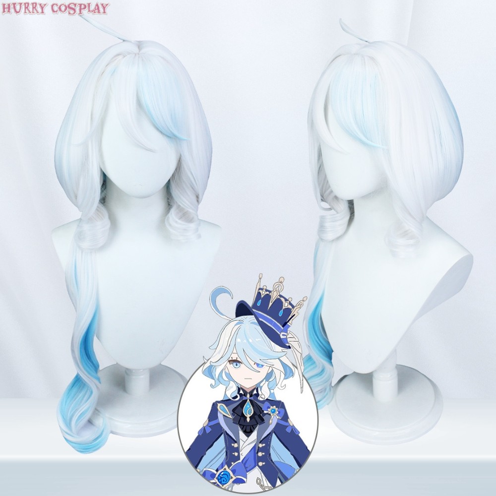 Game Cosplay,Genshin Impact,Wigs,Genshin Impact Water Goddess Funina Cosplay Costume - Wig